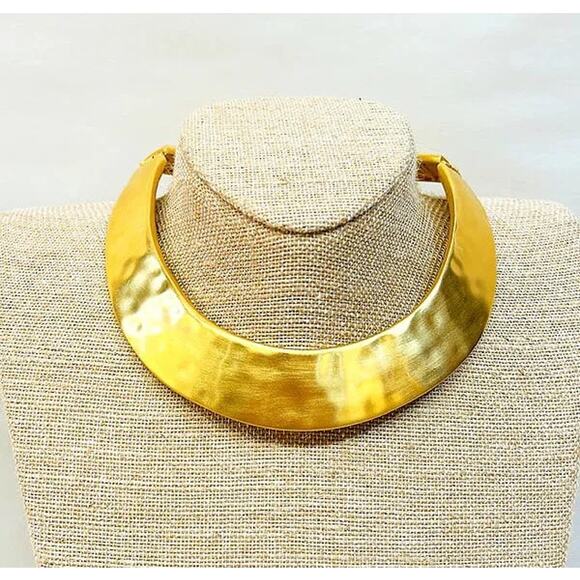 Vintage Givenchy Gold Collar Necklace - Picture 1 of 4